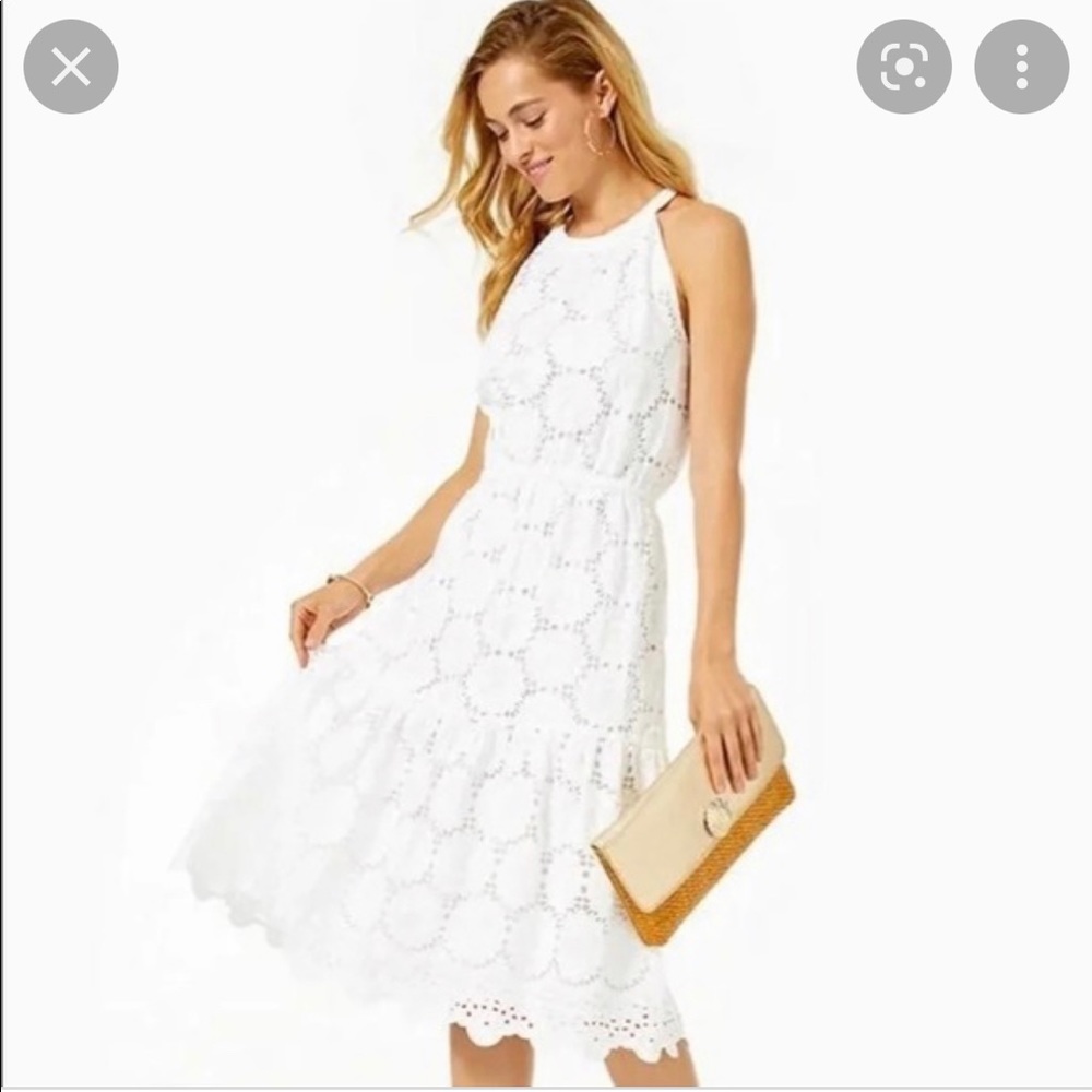 Lilly Pulitzer white Alda eyelet dress